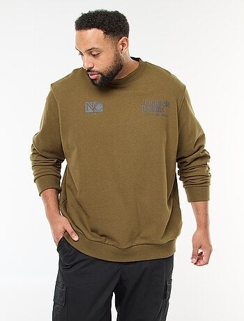 Sweat imprimé recto verso en molleton léger