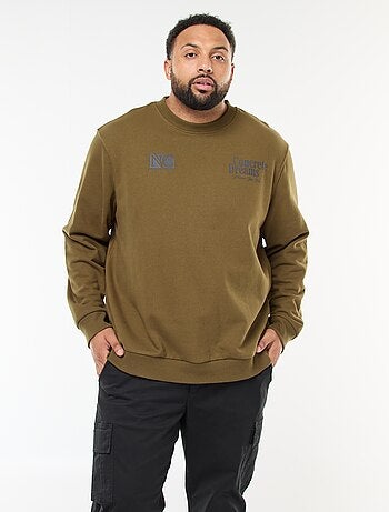 Sweat imprimé recto verso en molleton léger