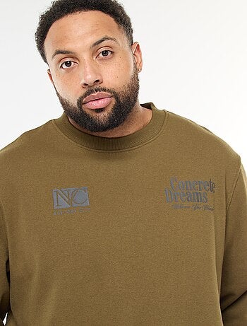 Sweat imprimé recto verso en molleton léger