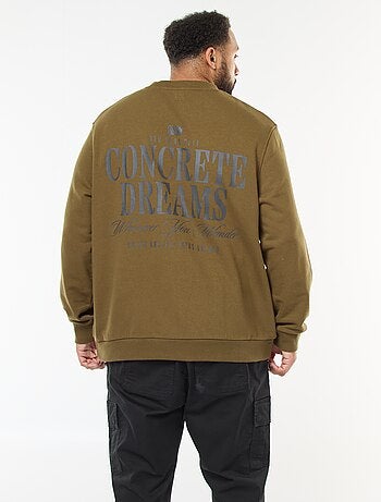 Sweat imprimé recto verso en molleton léger