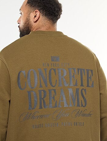 Sweat imprimé recto verso en molleton léger