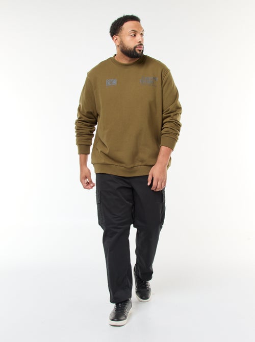 Sweat imprimé recto verso en molleton léger - Kiabi