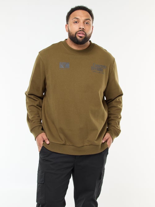 Sweat imprimé recto verso en molleton léger - Kiabi