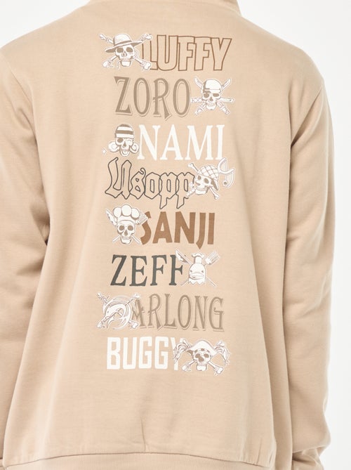 Sweat imprimé recto-verso 'One Piece' à capuche - Kiabi