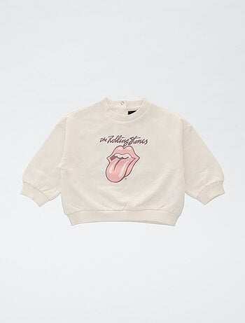 Sweat imprimé 'Rolling stones' en coton