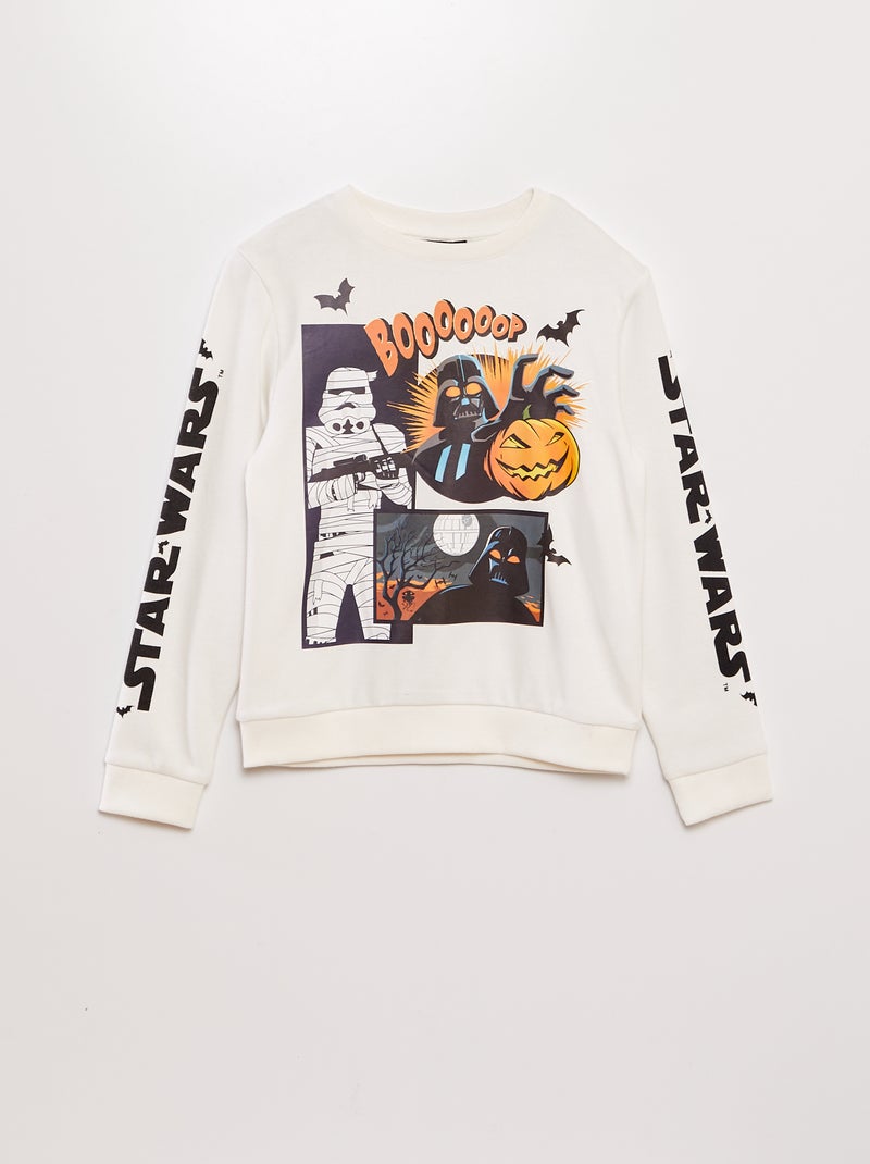 Sweat imprimé 'Star wars' - Halloween Blanc - Kiabi