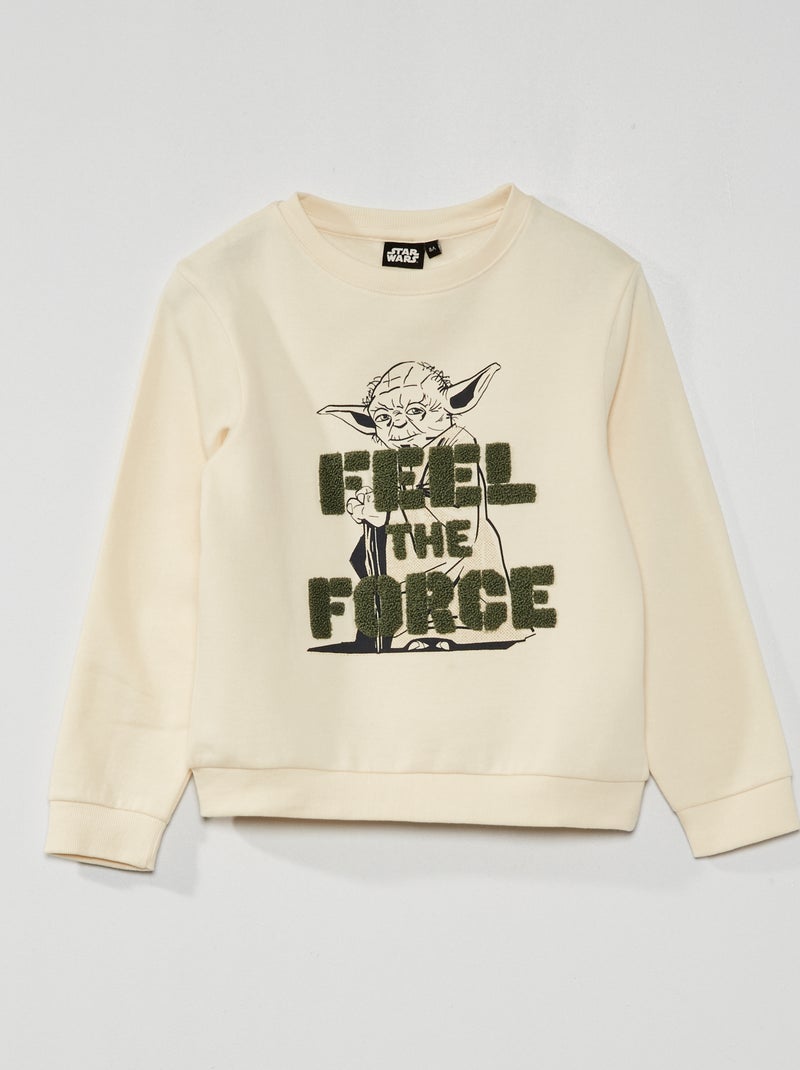 Sweat imprimé 'Star Wars' Beige 'Yoda' - Kiabi