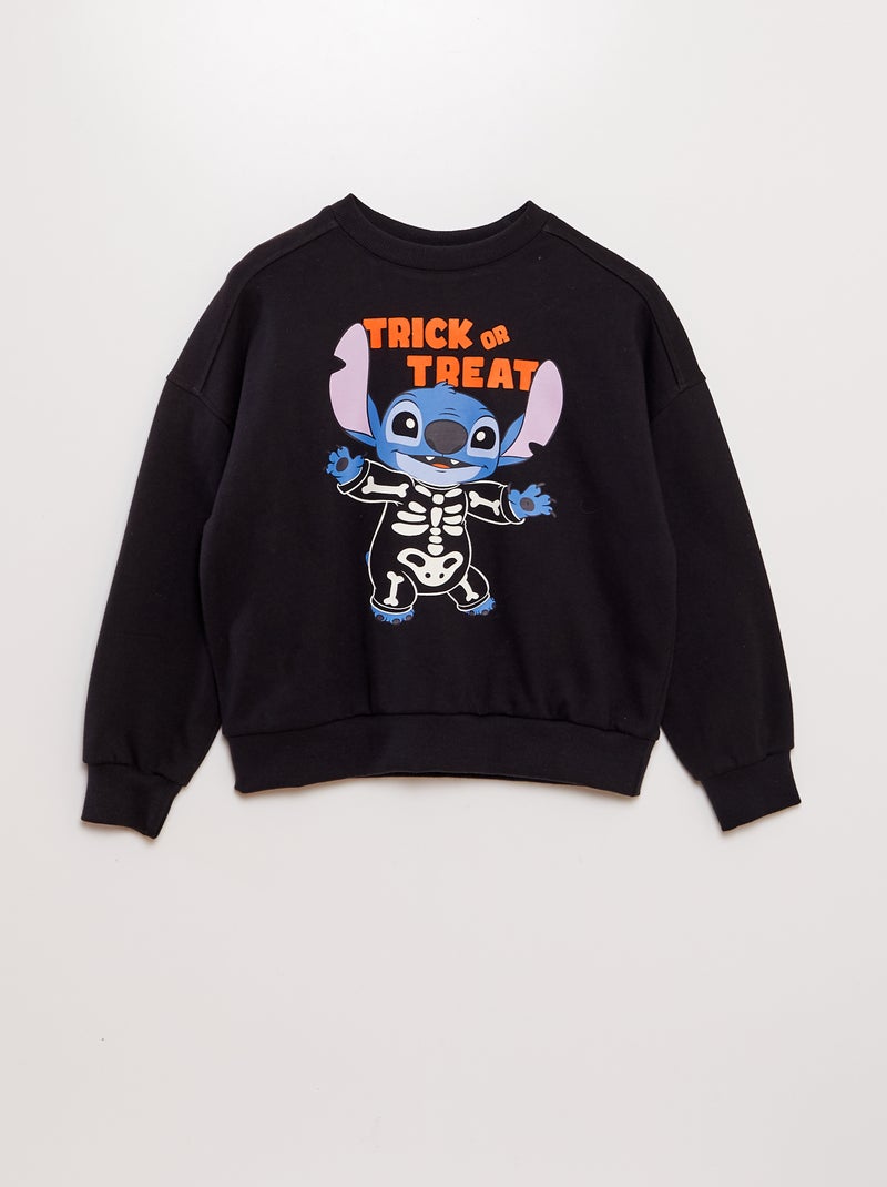 Sweat imprimé 'Stitch' - Halloween Noir - Kiabi