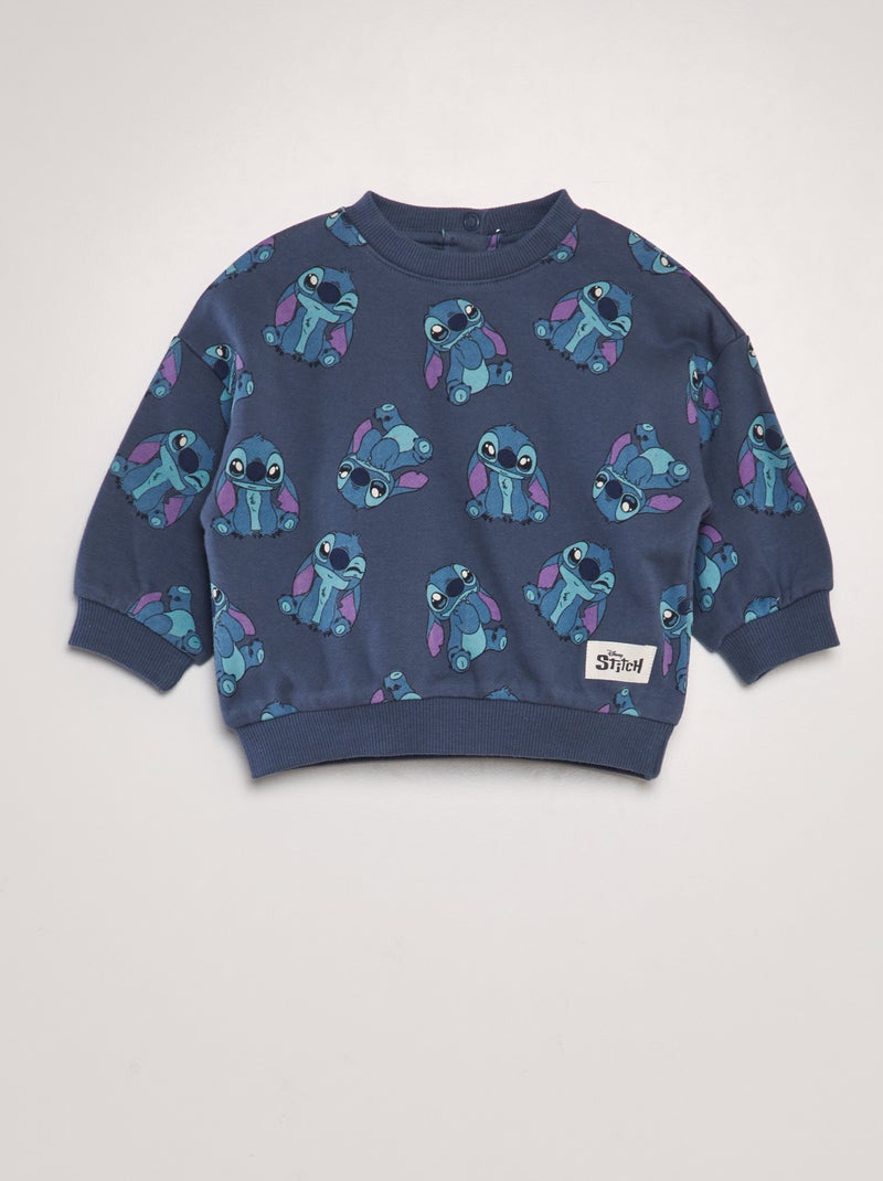 Sweat imprimé 'Stitch' Bleu - Kiabi