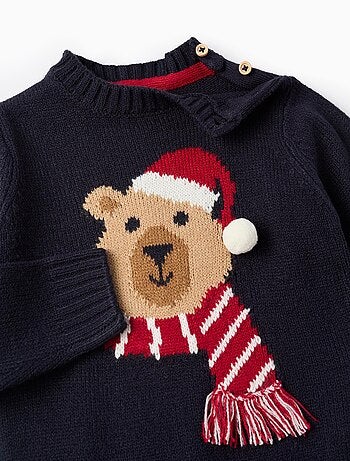 Sweat Jacquard ourson, avec pompon NOËL