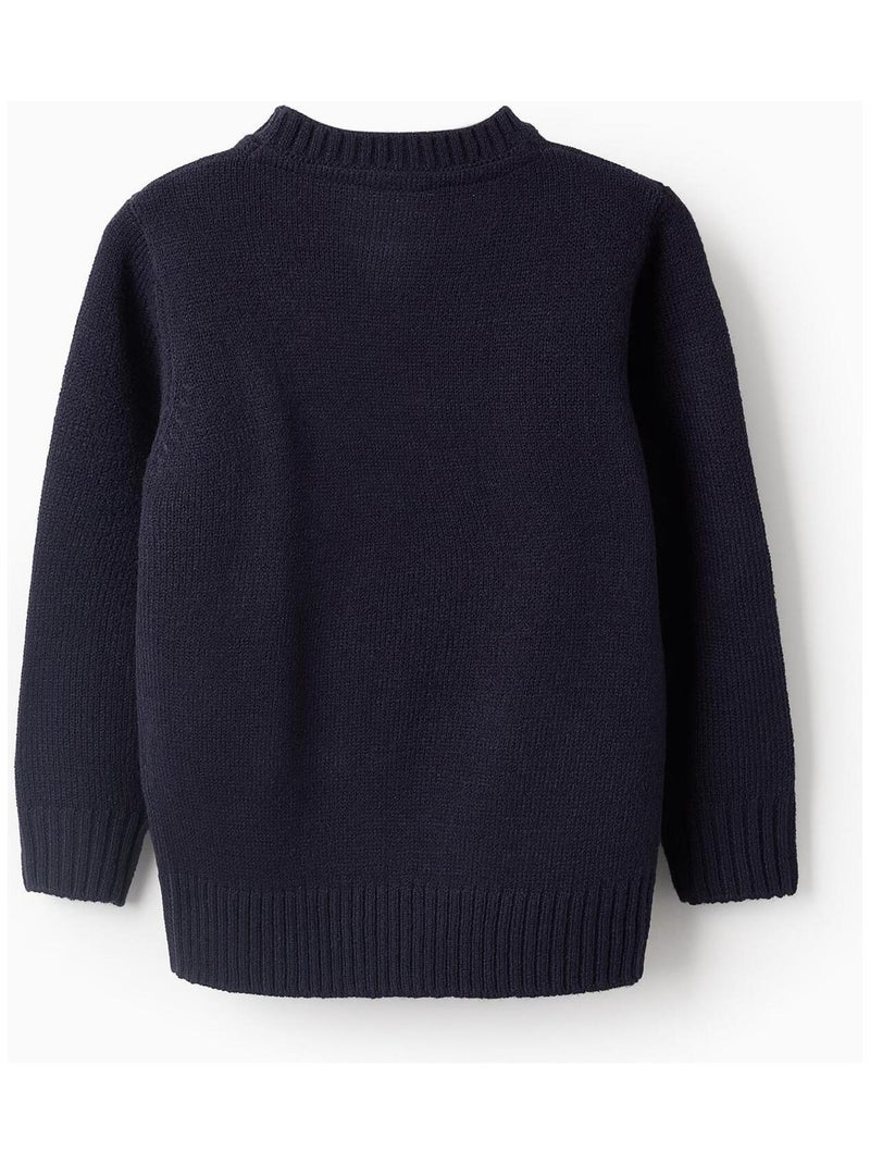 Sweat Jacquard ourson, avec pompon NOËL Noir - Kiabi