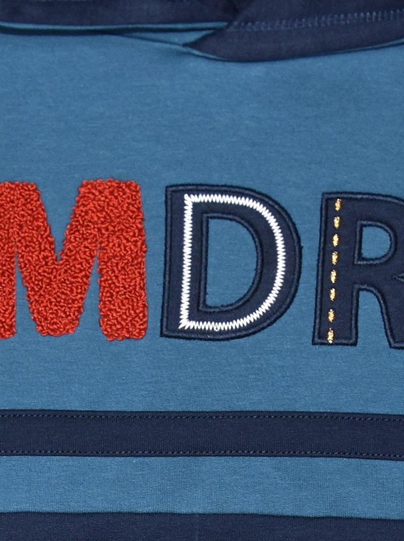 SWEAT JAMEL MOLLETON ENFANT Bleu - Kiabi