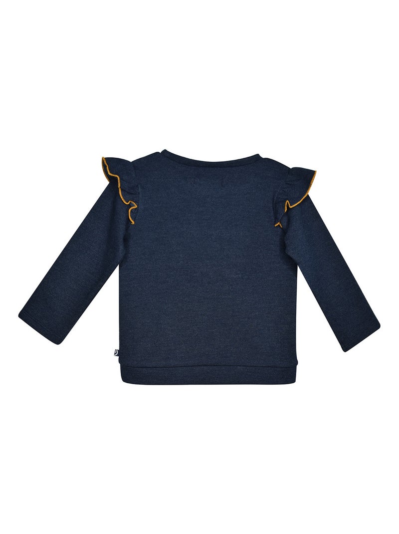 SWEAT JEANNE MOLLETON ENFANT Bleu - Kiabi