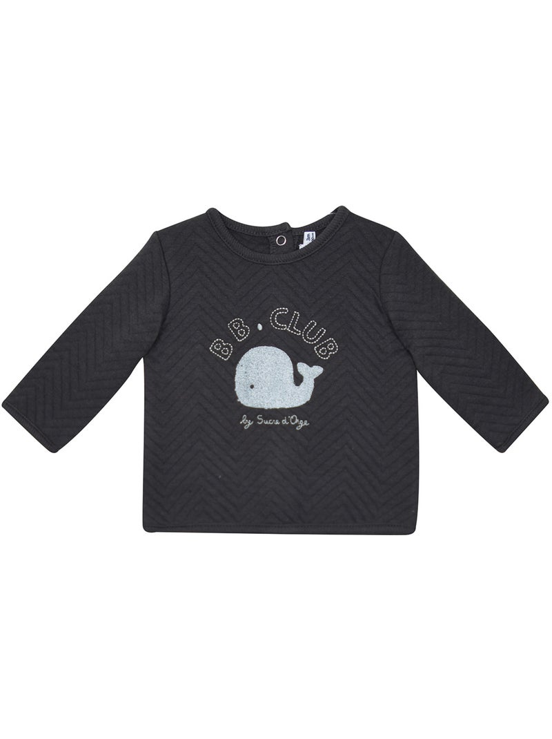 Sweat jogging sadri maille bebe Gris - Kiabi