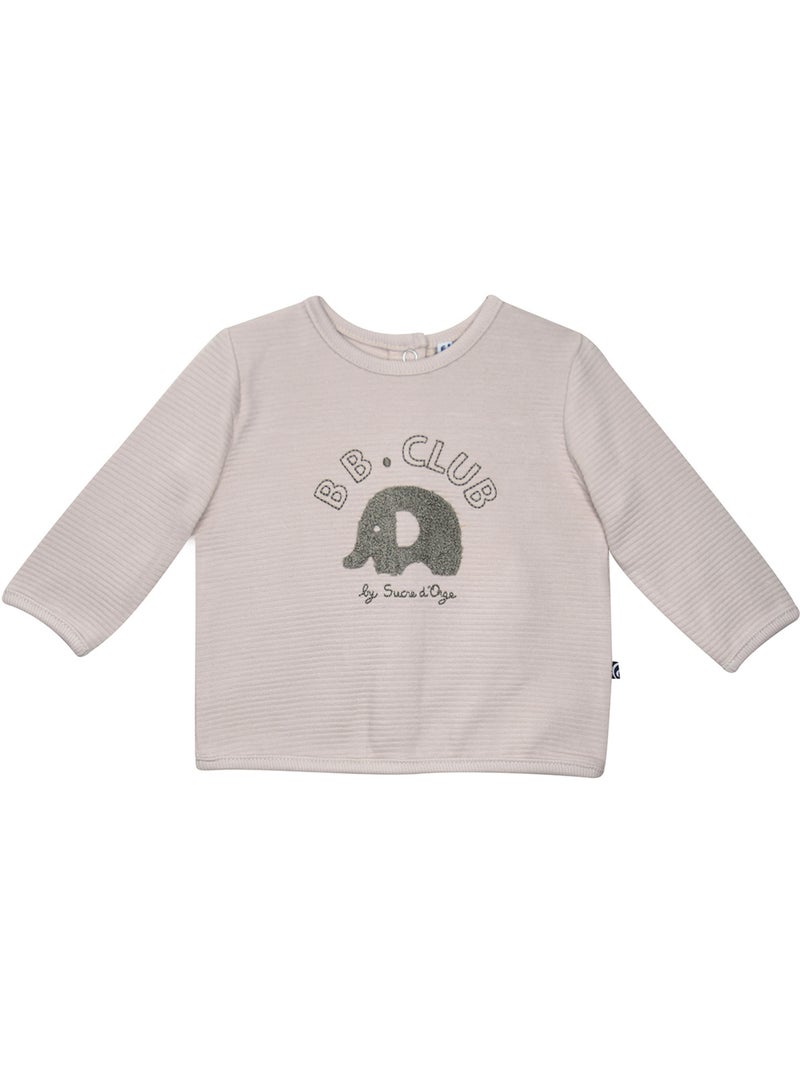 Sweat jogging sedat maille bebe Beige - Kiabi