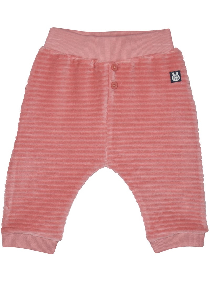 Sweat jogging staicy maille bebe Rose - Kiabi