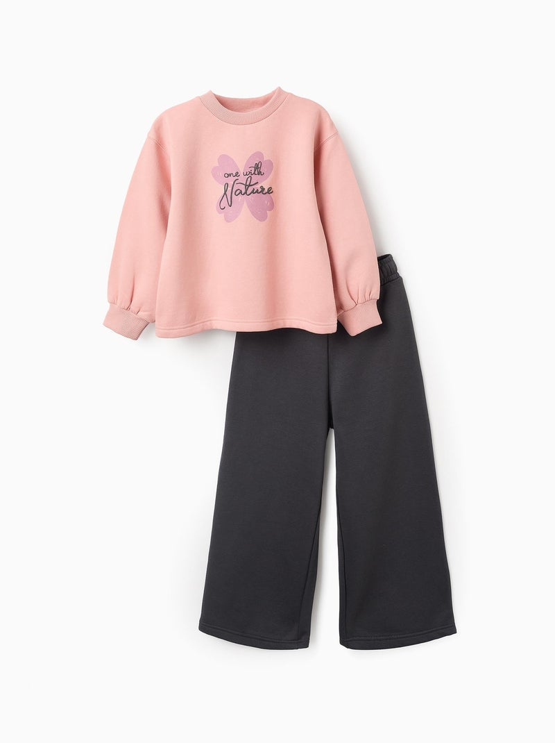 Sweat + Jogpant Gratté Rose - Kiabi