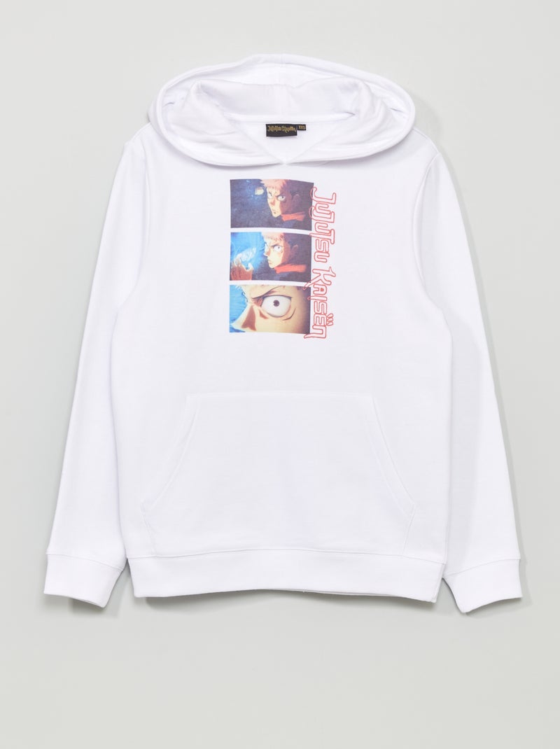 Sweat 'Jujutsu Kaisen' à capuche blanc - Kiabi