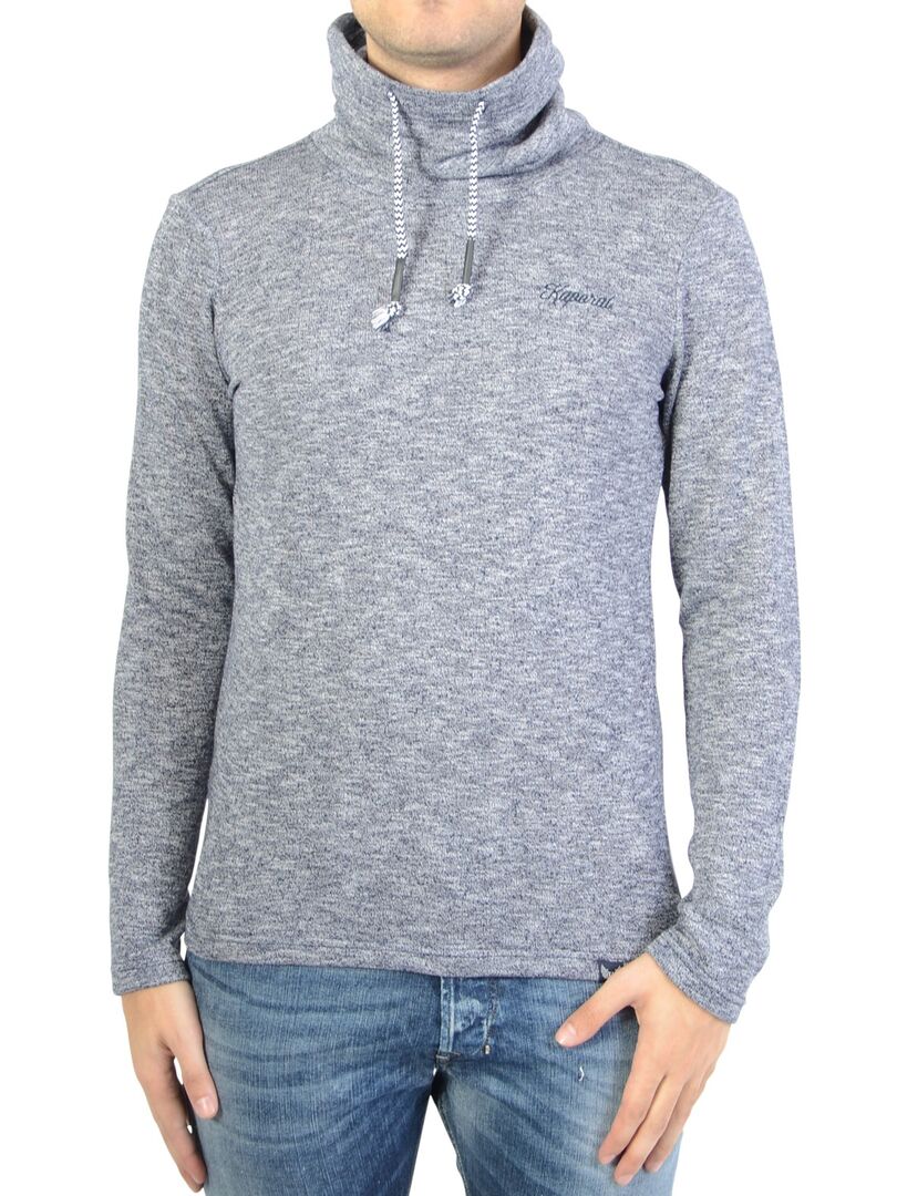 Sweat Kaporal Homme SILOX - Navy Melange - Taille XL - 56% Polyester Recyclé