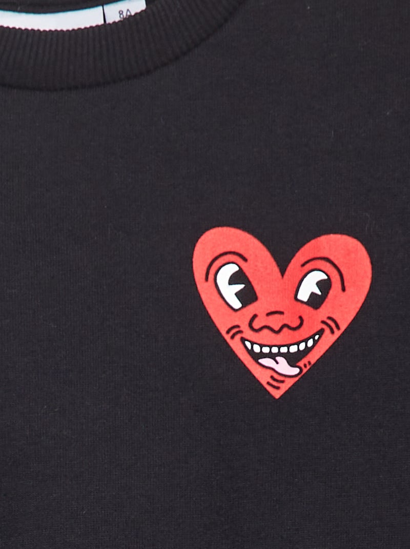 Sweat 'Keith Haring' - Saint-valentin noir - Kiabi