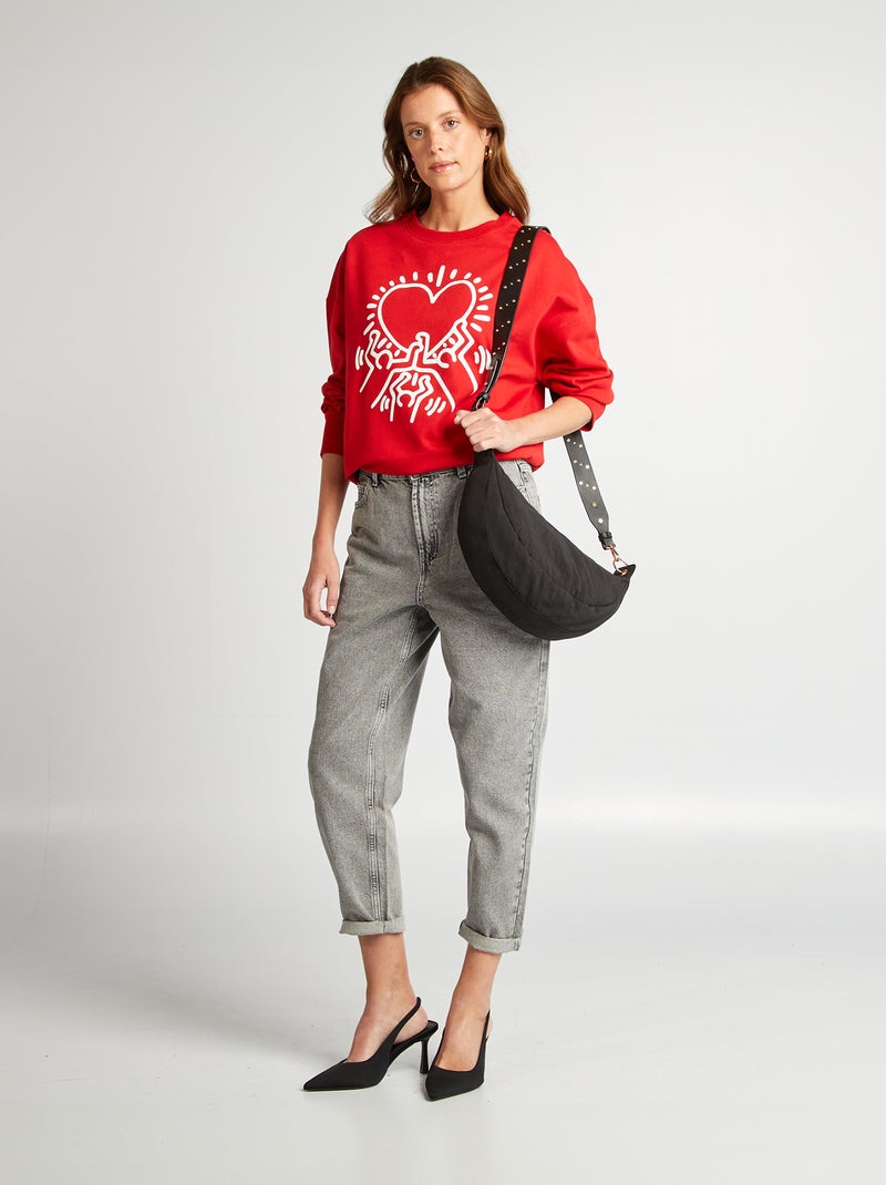 Sweat 'Keith Haring' - Saint-valentin Rouge - Kiabi