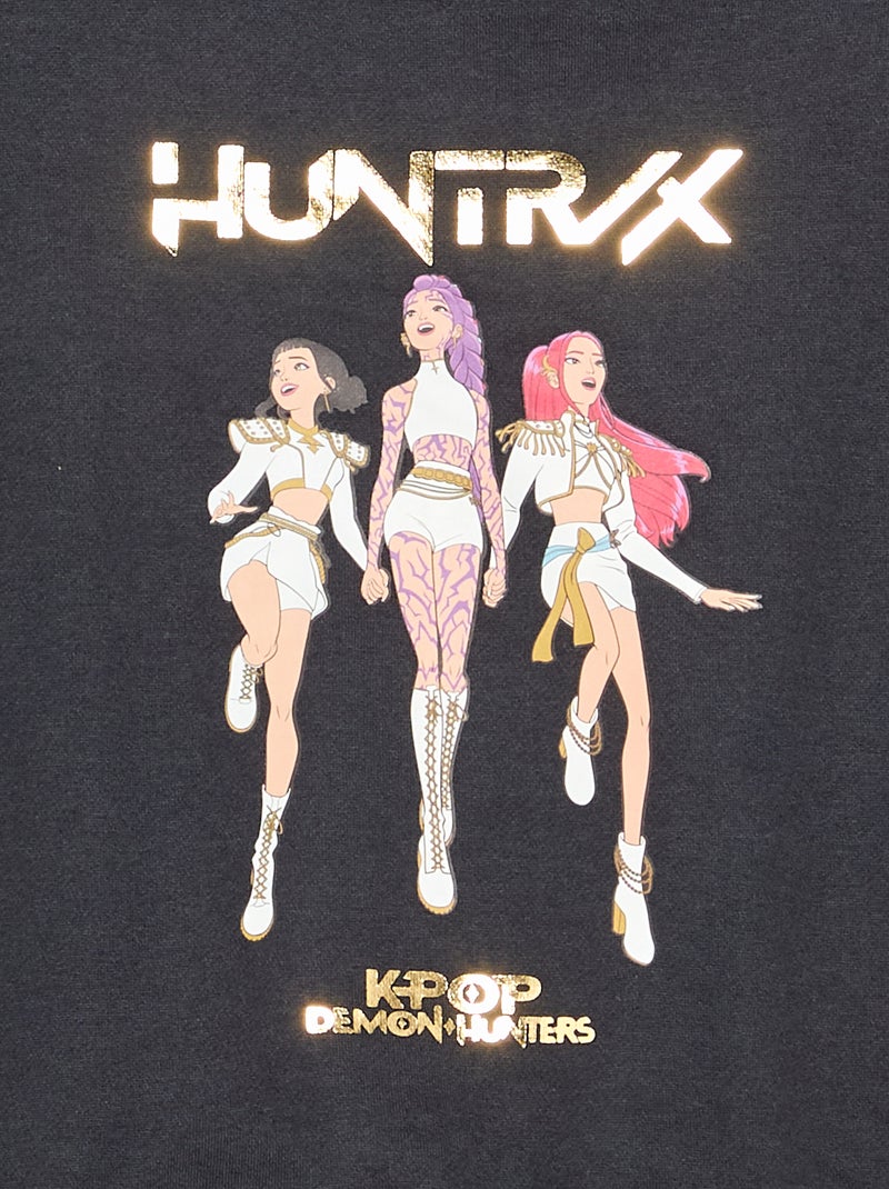 Sweat 'KPop Demon Hunters' à manches longues Noir - Kiabi