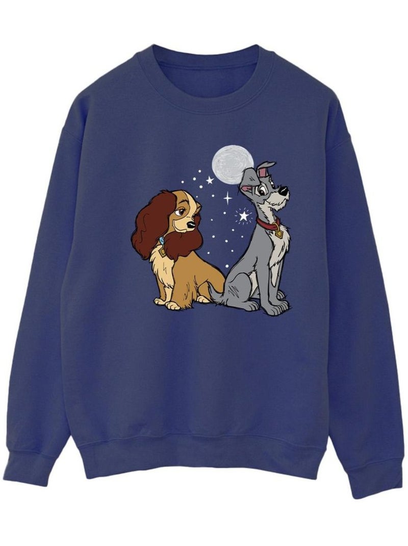 Sweat la belle et le clochard - disney Bleu marine - Kiabi