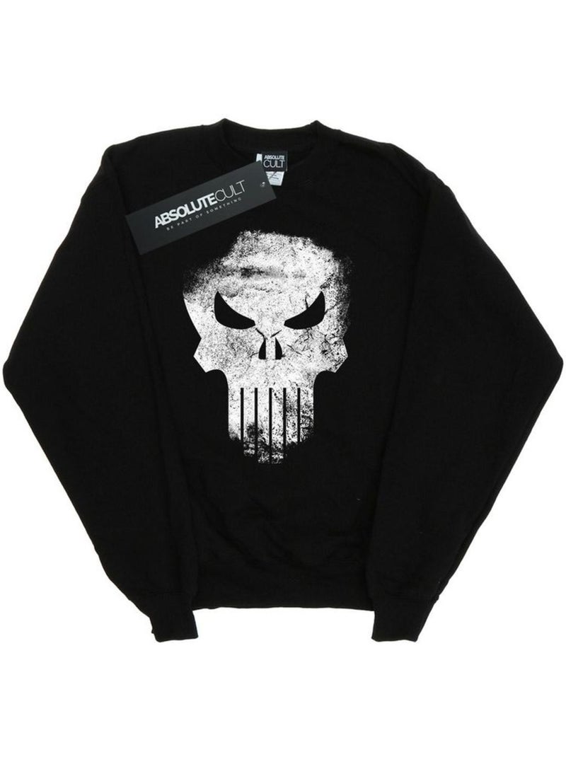Sweat le punisseur distrressed skull - marvel Noir - Kiabi