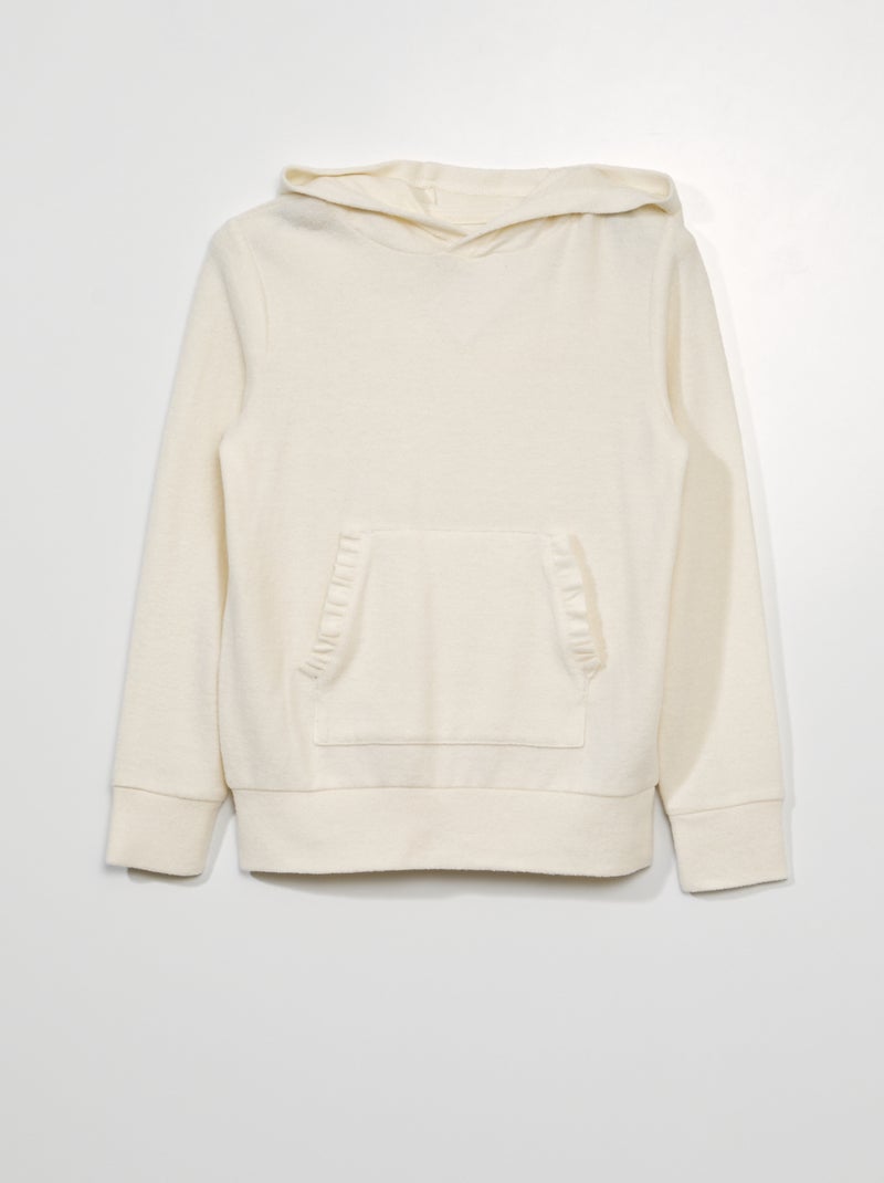 Sweat léger à capuche Blanc - Kiabi