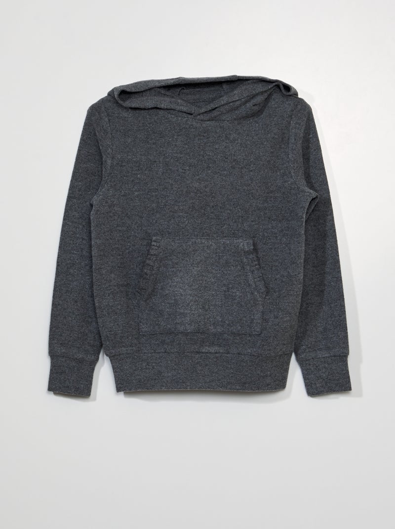Sweat léger à capuche Gris - Kiabi