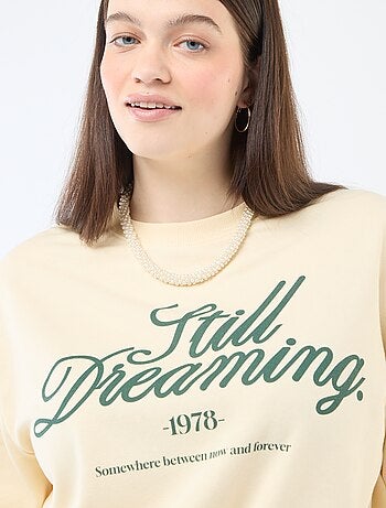 Sweat léger en French Terry avec inscription