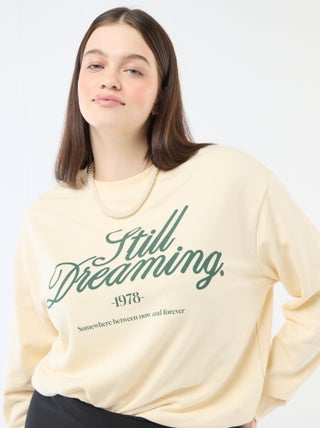 Sweat léger en French Terry avec inscription