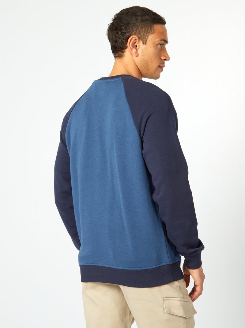 Sweat léger manches raglan Bleu - Kiabi