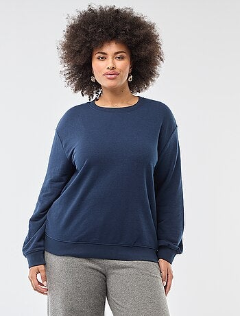 Sweat léger uni à col rond