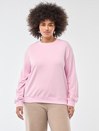 Sweat léger uni à col rond