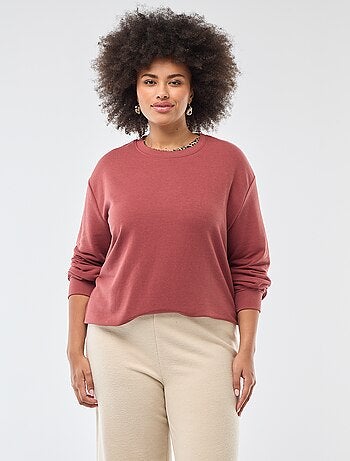 Sweat léger uni à col rond