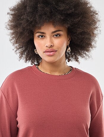 Sweat léger uni à col rond