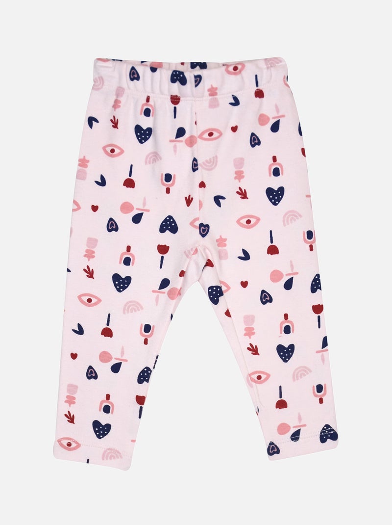 SWEAT LEGGING JOA MAILLE BEBE Rose - Kiabi