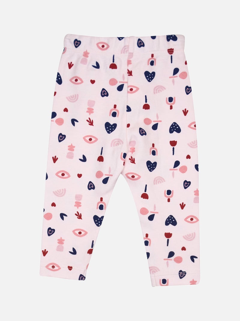 SWEAT LEGGING JOA MAILLE BEBE Rose - Kiabi