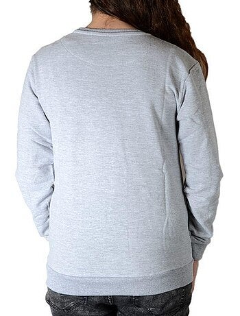 Sweat Little Eleven Paris Getluke FL Mixte Garçon Fille Gris Chiné