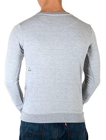 Sweat Little Eleven Paris Getluke FL Mixte Garçon Fille Gris Chiné