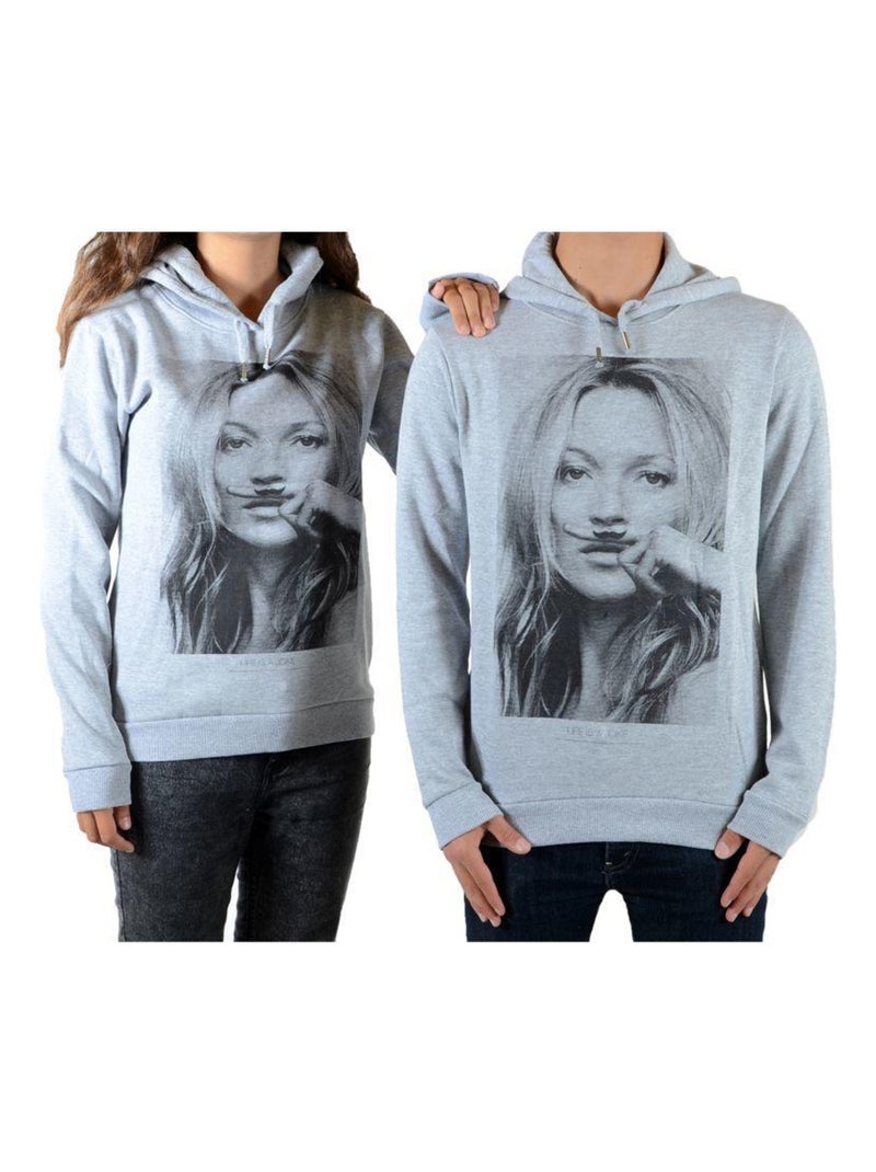 Sweat Little Eleven Paris Kate Moss HC Mixte Garçon  Fille  Gris Chiné Gris - Kiabi
