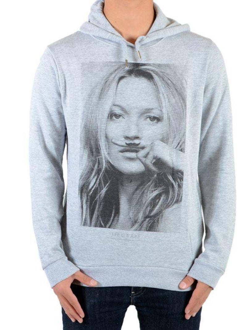 Sweat Little Eleven Paris Kate Moss HC Mixte Garçon   Fille  Gris Chiné Gris - Kiabi