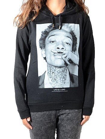 Sweat Little Eleven Paris Wizka2 HC Mixte Garcon Fille Noir