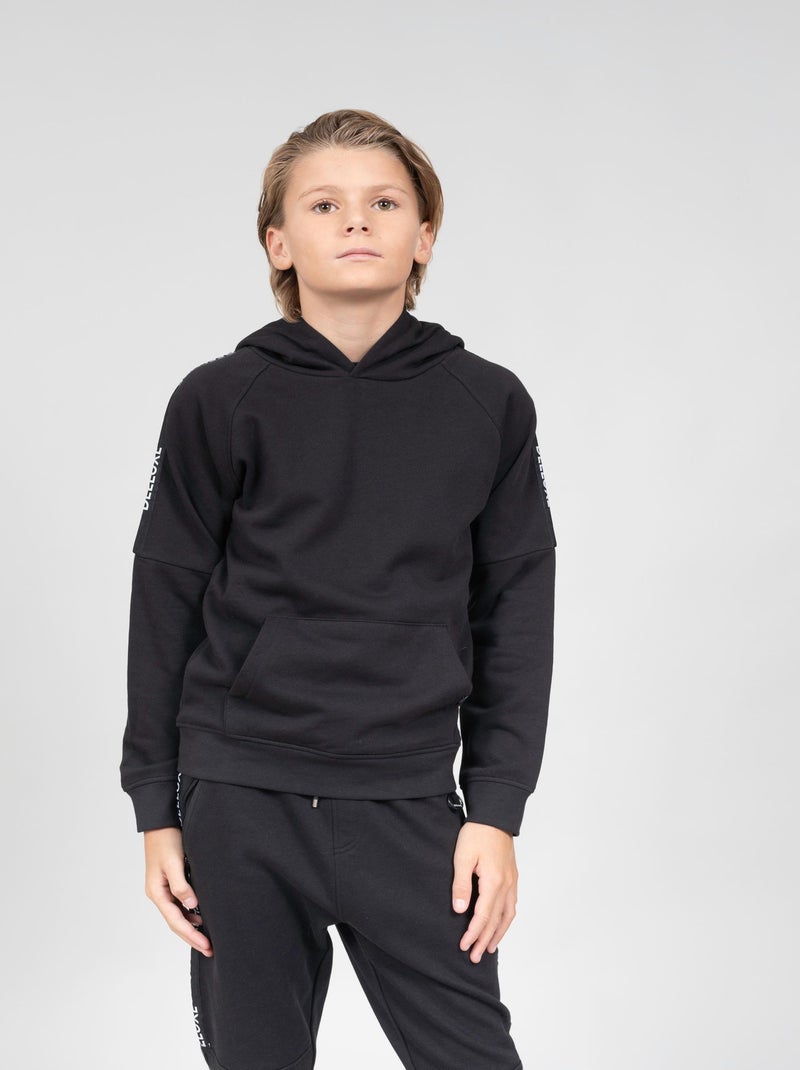 Sweat logo à capuche 'Deeluxe' Noir Ecru - Kiabi