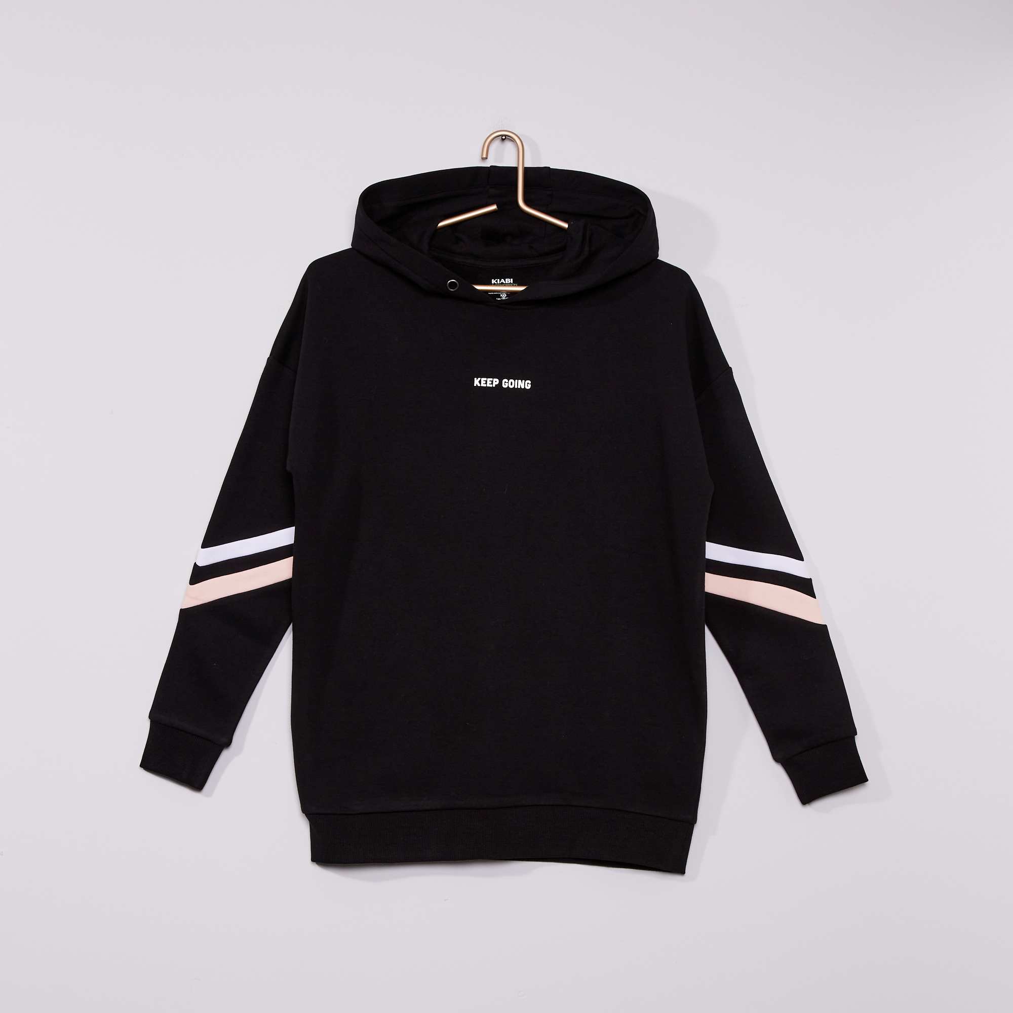 Sweat long à capuche éco-conçu Fille adolescente - rose - Kiabi - 14,00€