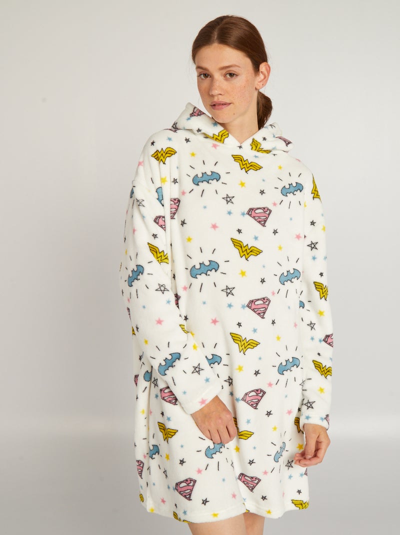 Sweat long effet moutonné 'DC Comics Originals' Blanc - Kiabi