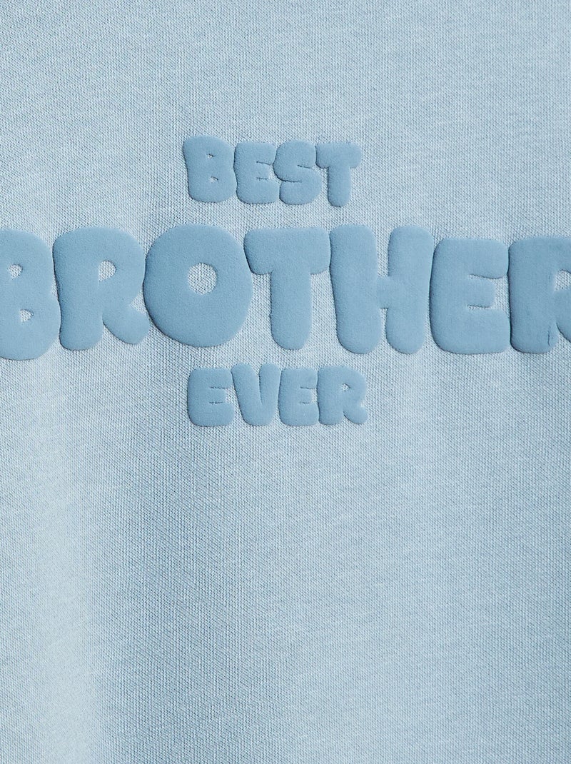 Sweat loose à motif brother Bleu - Kiabi