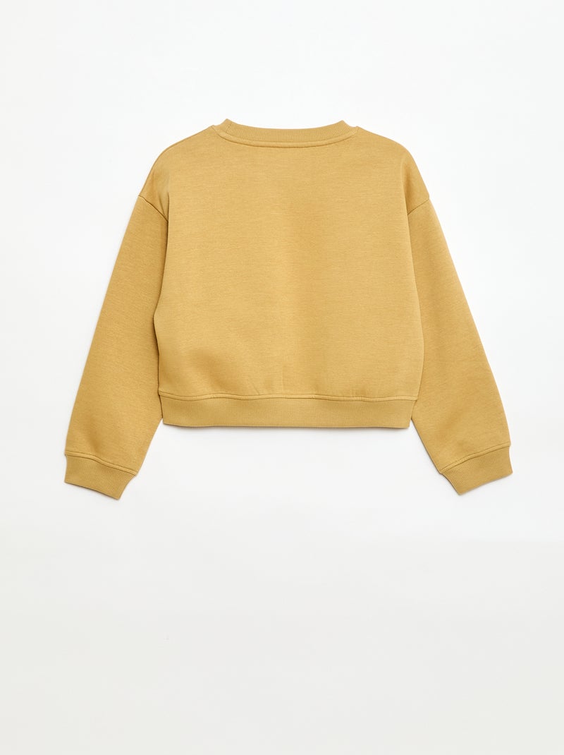 Sweat loose à motif sister Jaune - Kiabi