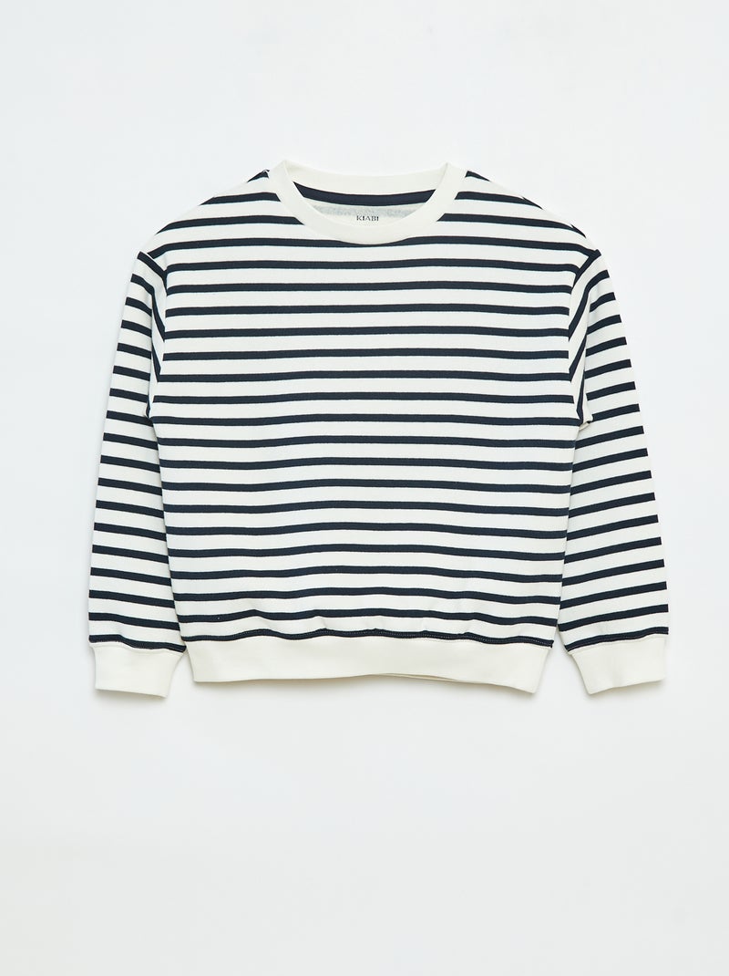 Sweat loose avec imprimé Bleu - Kiabi